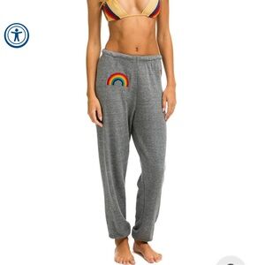 Aviator Nation Heather Grey Rainbow Sweatpants
